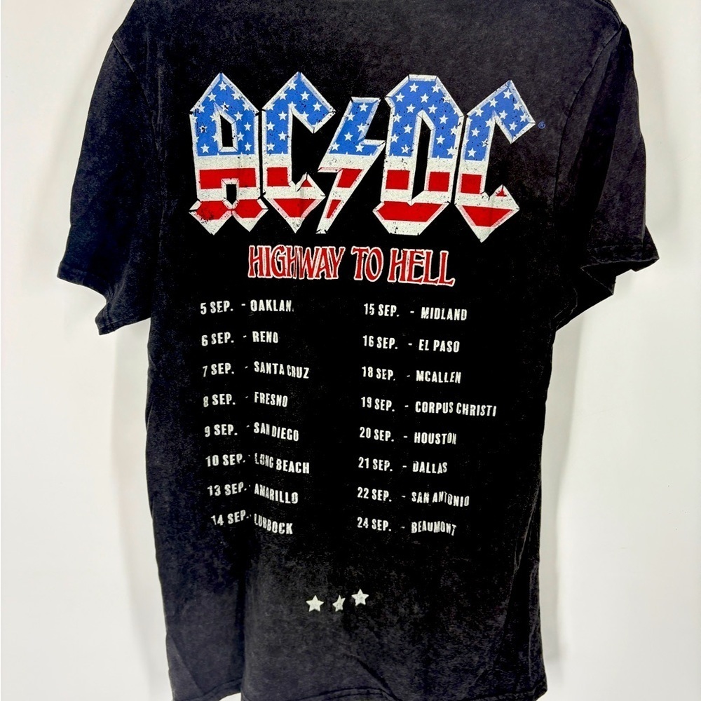 AC/DC "Highway to Hell" Black/Gray T-Shirt Size M - America Concert Tee - Picture 2 of 4